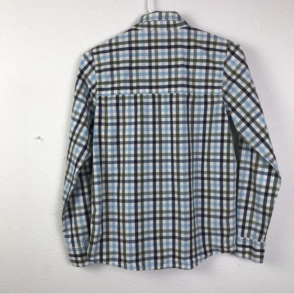 Oshkosh Button Down Shirt Boy’s Size 14 Multicolor Long Sleeve Plaid 100% Cotton - Picture 3 of 11